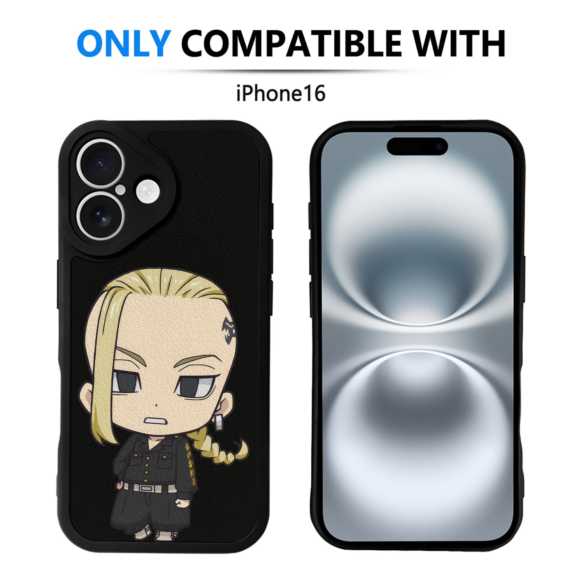 （画像用） 東京リベンジャーズ Tokyo Revengers 【iPhone 16シリーズ対応】シリコンスマホケース（レザー調） 材質：シリコン